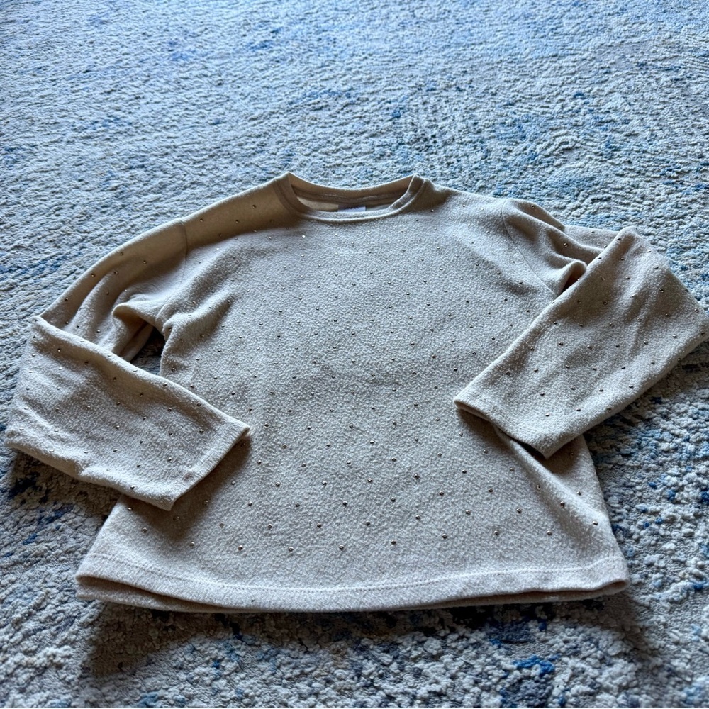 Zara Girls’ Studded Crewneck Top - Picture 7 of 8
